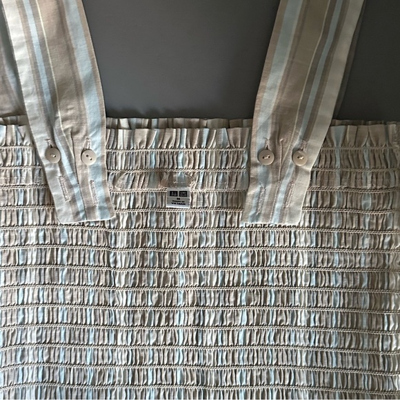 UNIQLO Smocked Striped Crop Sleeveless Top - SIZE M - Picture 7 of 10